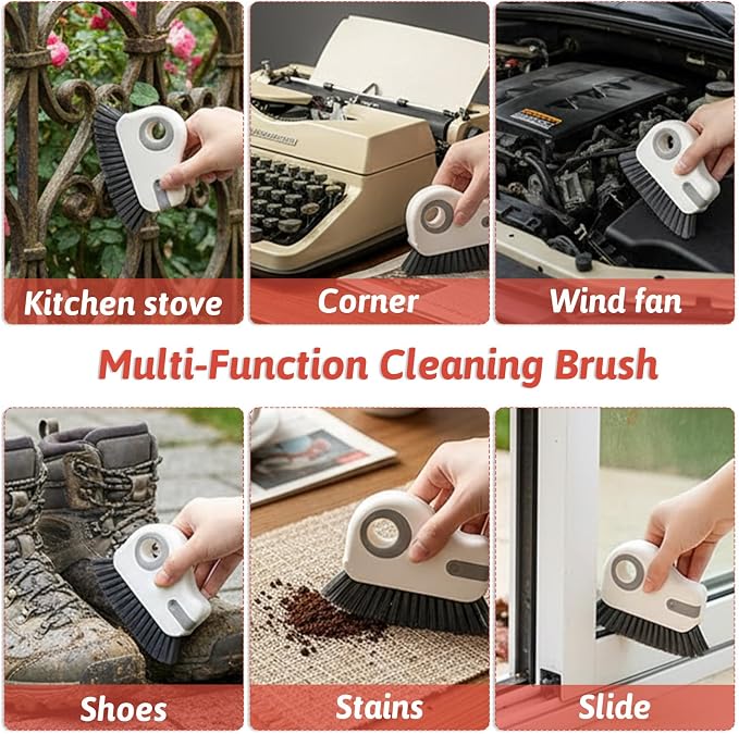 2Pcs 2 in 1 Groove Cleaning Brush, Hard Bristle Window Track Cleaning Tools - Image 8