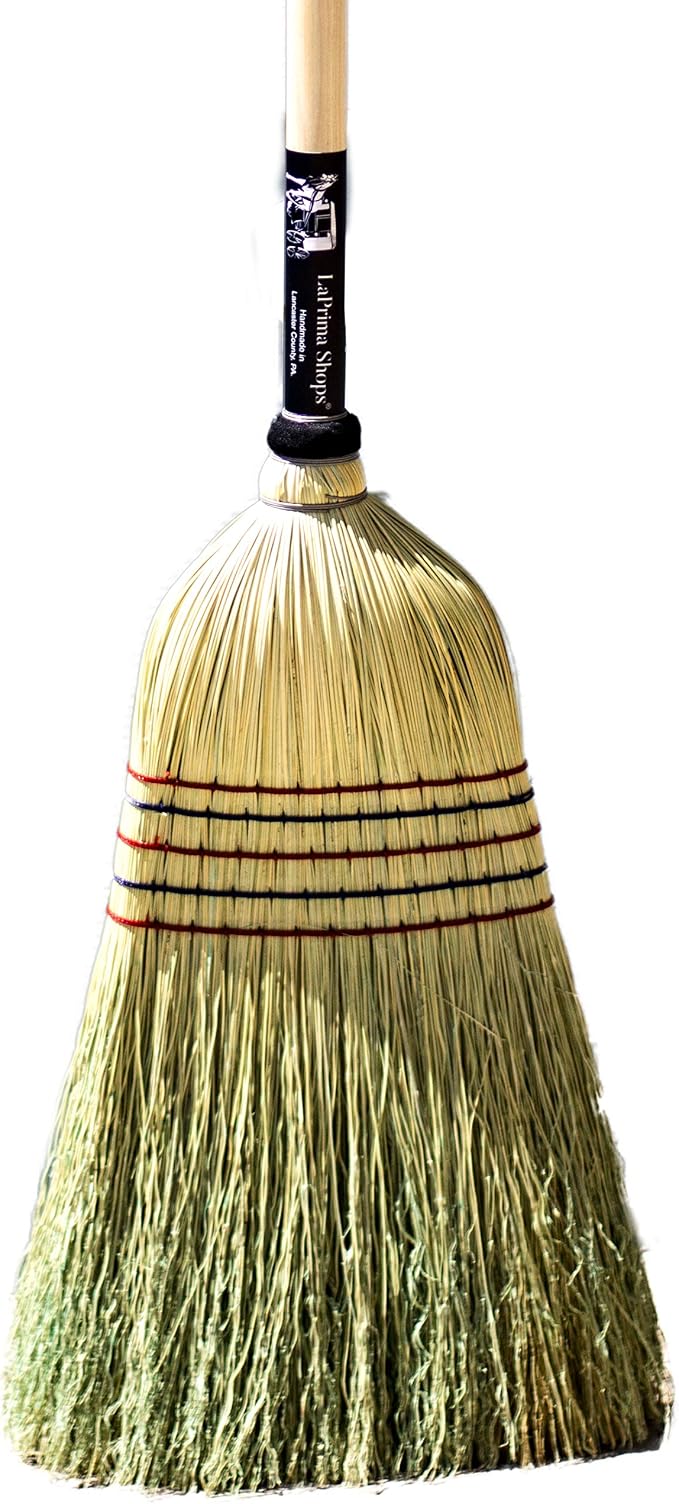 LaPrima Shops Authentic Amish Hand Made All Broomcorn Broom - Image 2