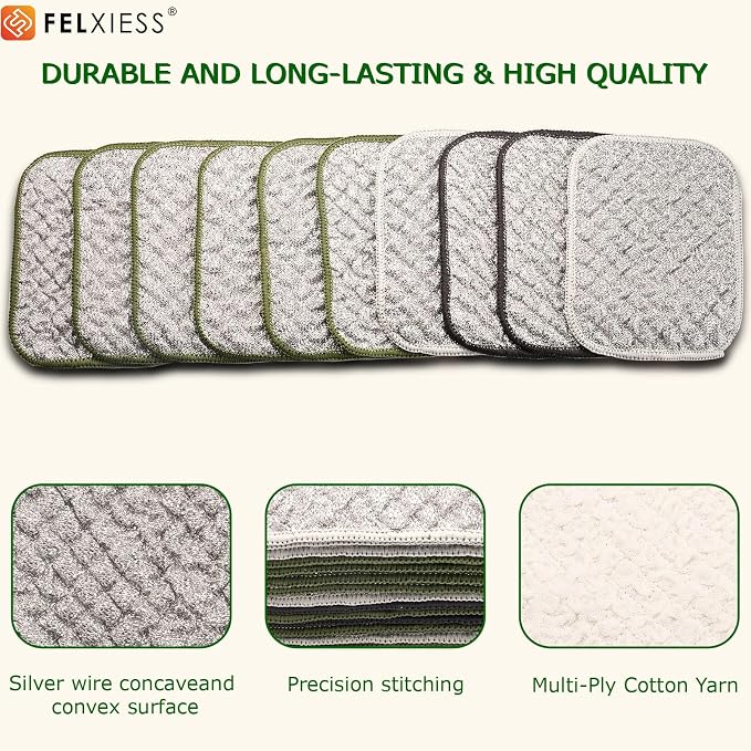 2026 New Double Side Non Scratch Wire Dishcloths, Reusable Metal Dish Cloth - Image 8
