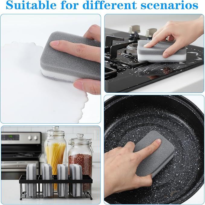 40 Pcs Kitchen Dishwashing Sponge Individually Wrapped Sponges, Bulk Non - Image 7