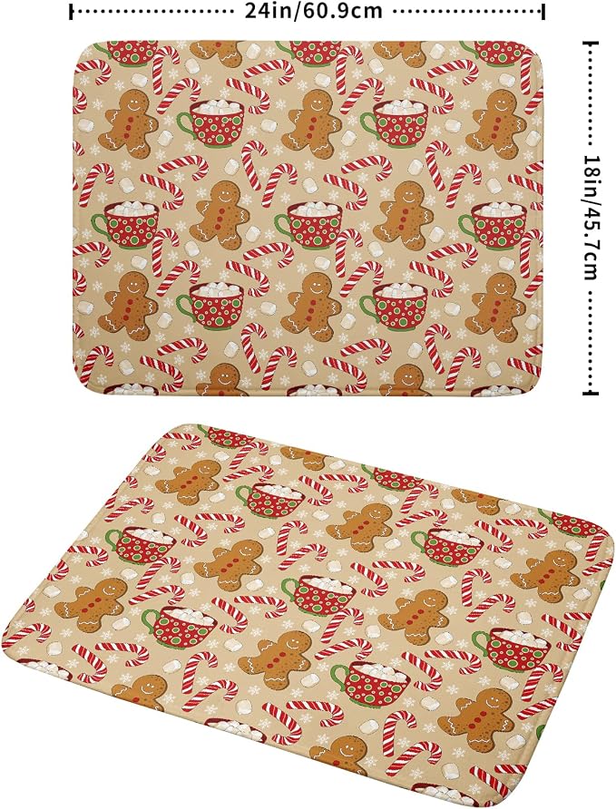 Christmas Gingerbread Man Dish Drying Mat - Image 2