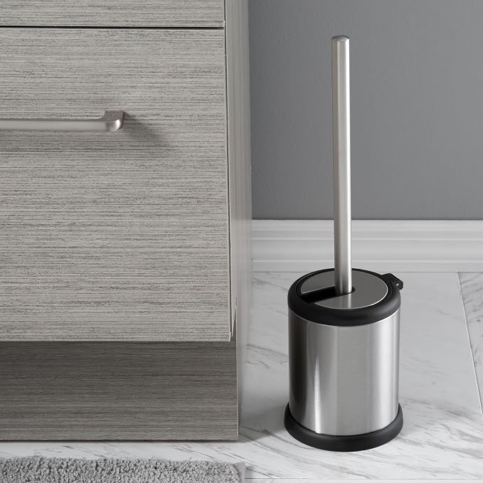 Bath Bliss Toilet Brush and Holder | Self Closing Lid | 360 Degree Brush Head | - Image 5