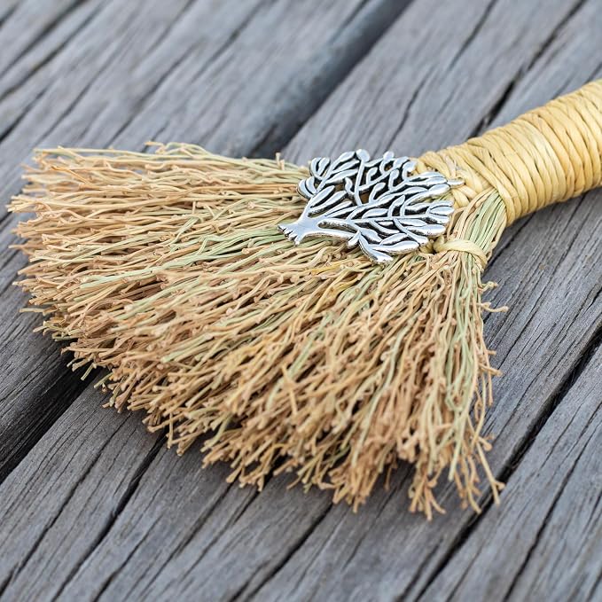 Witch Altar Mini Broom with Crystal and Tree of Life Decor - Image 4