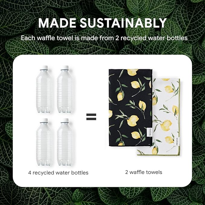RECYCO Waffle Kitchen Towel Set of 2 - Image 5