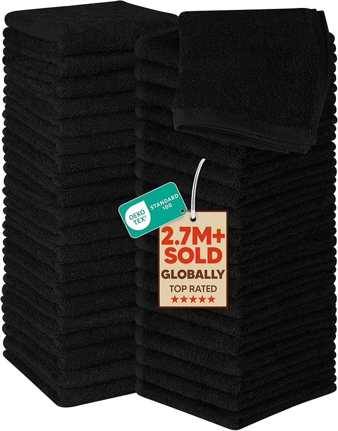 Utopia Towels 60 Pack Cotton Washcloths Set, 100% Ring Spun Cotton, Premium by UTOPIATOWELS