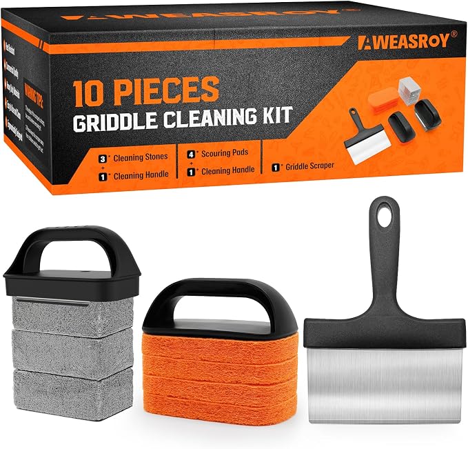 Griddle Cleaning Kit for Blackstone, Flat Top Grill Cleaning Kit by AWEASROY