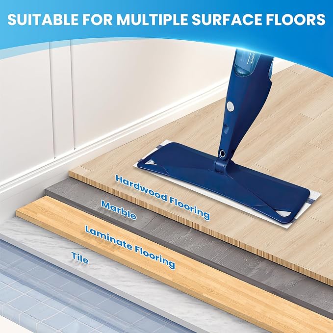 50 Pack Disposable Microfiber Cleaning Mop Pads - Image 5