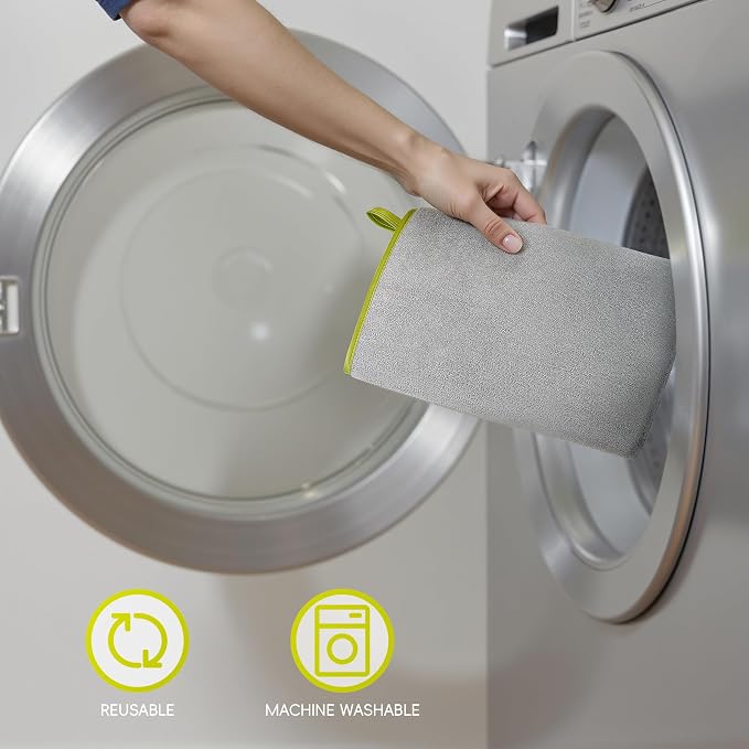 EKO Microfiber Cleaning Mitt for Stainless Steel – Lint-Free Reusable Polishing - Image 8