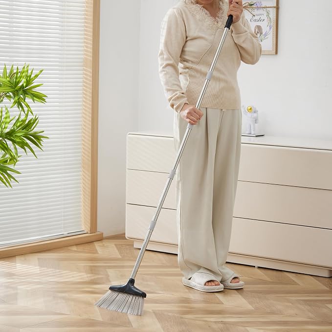 Broom and Dustpan Set Lightweight Upright Lobby Broom and Dust Pan Combo - Image 5