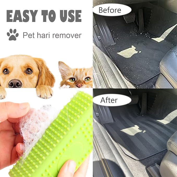 2 Pieces Pet Dog Cat Hair Remover, Block Roller Cleaner, Hollow Silicone - Image 4