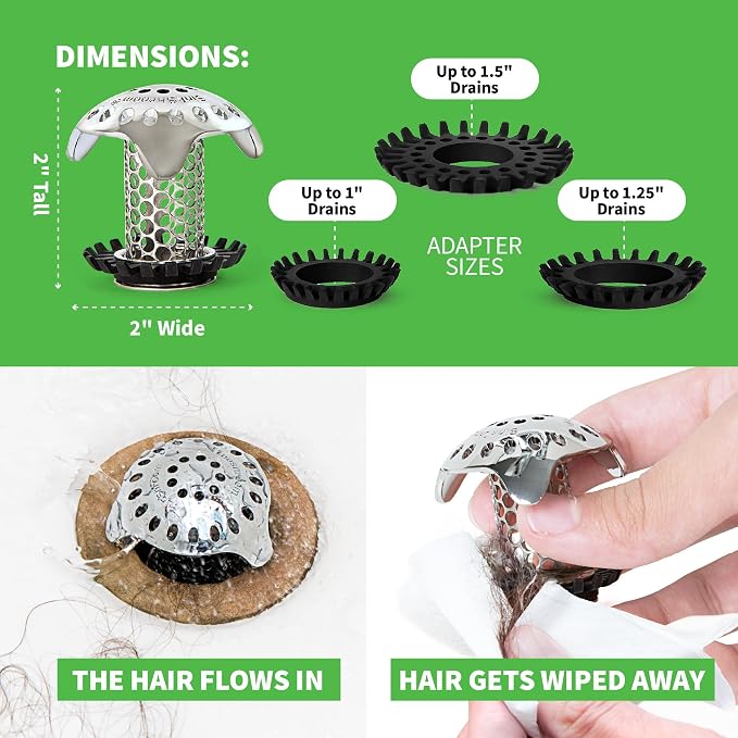SinkShroom Ultra Revolutionary Bathroom Sink Drain Protector, Stainless Steel - Image 6