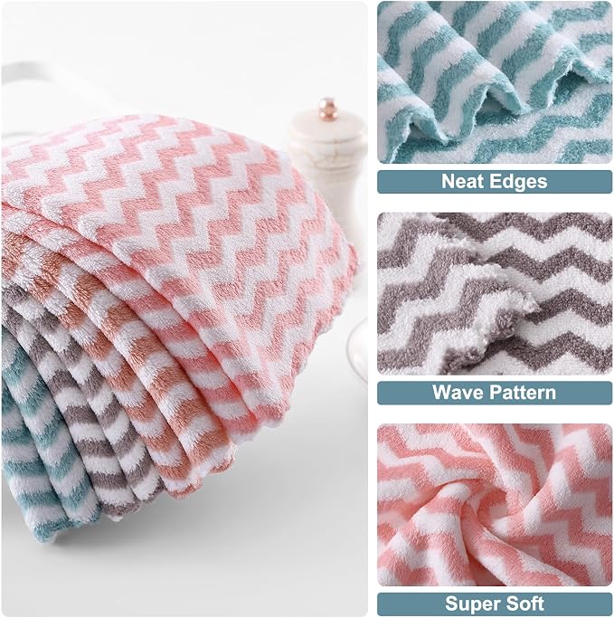 Homaxy 12 Pack Kitchen Dish Cloths, Ultra Soft and Absorbent Dish Towels - Image 4