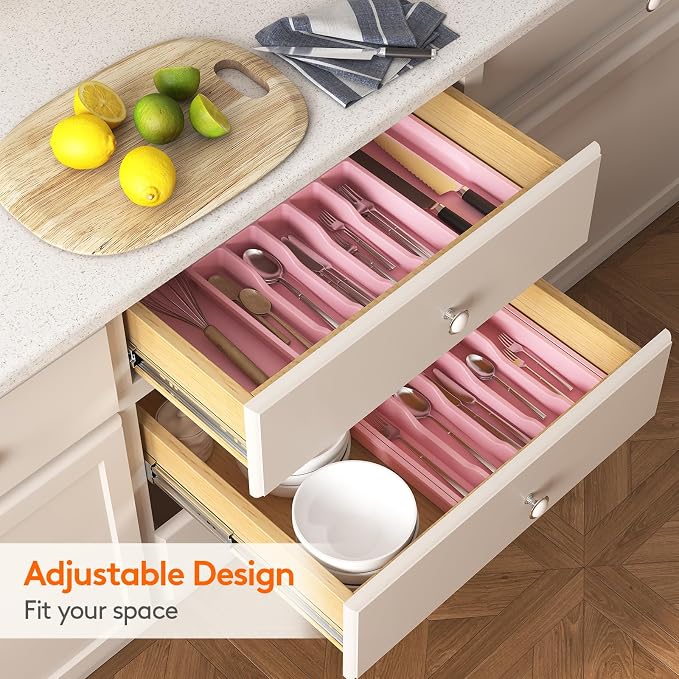 Lifewit Silverware Drawer Organizer, Expandable Utensil Tray - Image 7