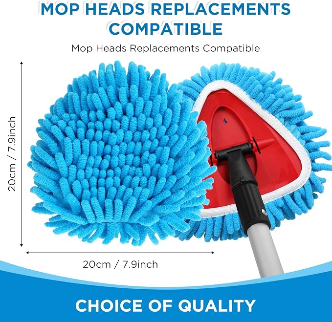 Baderke 3 Pack Chenille Mop Heads Replacements Compatible - Image 2