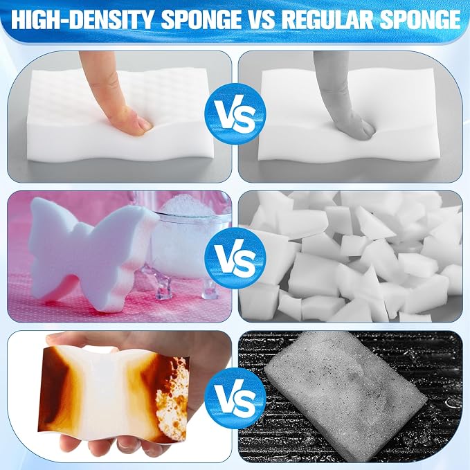 60 Pack Magic Extra Durable Sponge Eraser 3 Layer Density Cleaning Pads in Bulk - Image 4