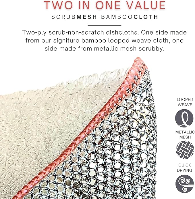 Whiffkitch® Scrubby Cloth – 6-Pack, Dishcloths, Dishrags - Image 5