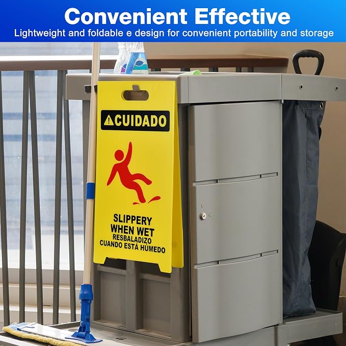MATTHEW CLEANING 25'' Industrial Wet Floor Sign 6 Pack 2-Sided Durable - Image 5