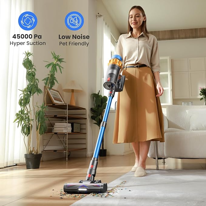 Cordless Vacuum Cleaner, 580W 48KPA 70 Mins Vacuum Cleaners - Image 2