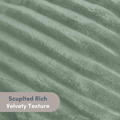 Nestl Reading Pillow for Kids & Teens with Shredded Memory Foam, Luxe Cut Plush Backrest Pillows for Reading and Gaming, For use on Couch, Bed, Floor, Adjustable Support with Washable Cover Sage Green