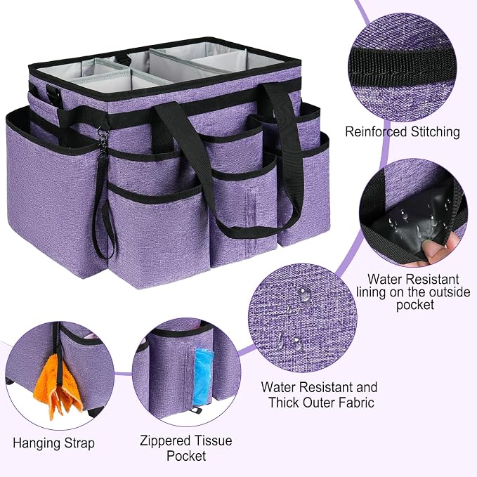 Large Rolling Cleaning Caddy Bag - Image 4