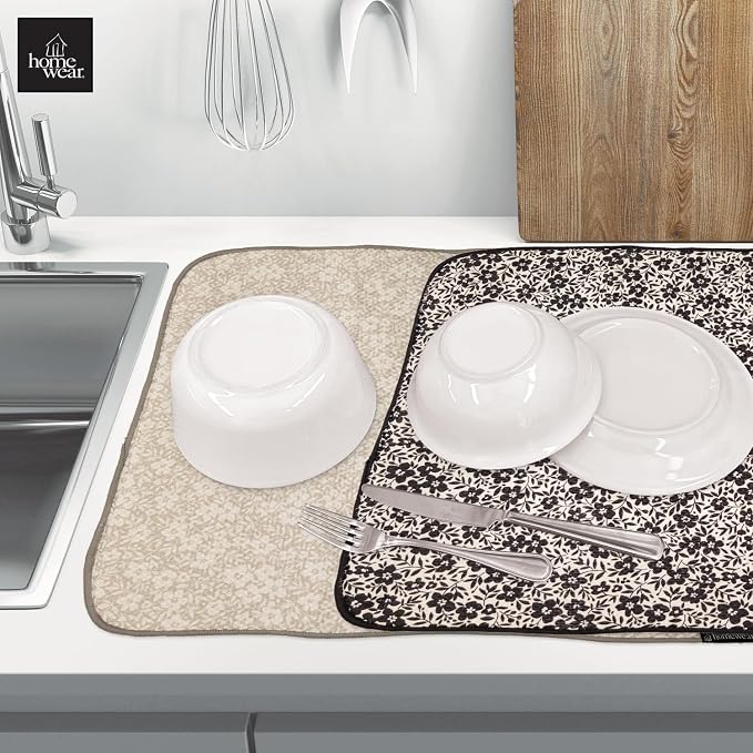 2 Pack Printed Dish Drying Mats - Image 3