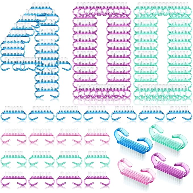 Bokon 400 Pcs Handle Grip Nail Brush Bulk Fingernail Scrub Brush by Bokon