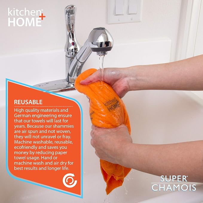 Super Chamois - Super Absorbent Shammy Cleaning Cloth Value 6 Pack - Holds 10x - Image 6