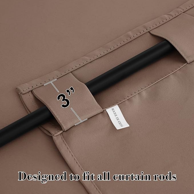 RYB HOME Blackout Curtains for Kitchen, Thermal Insulated Window Curtains and - Image 2