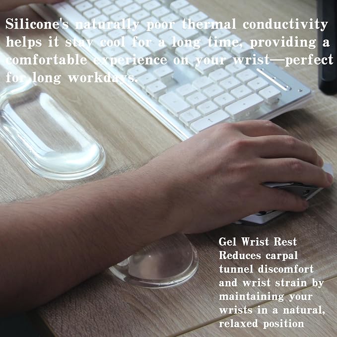 Ergonomic Cooling Gel Mouse Wrist Rest Pad, Arm Support - Image 4