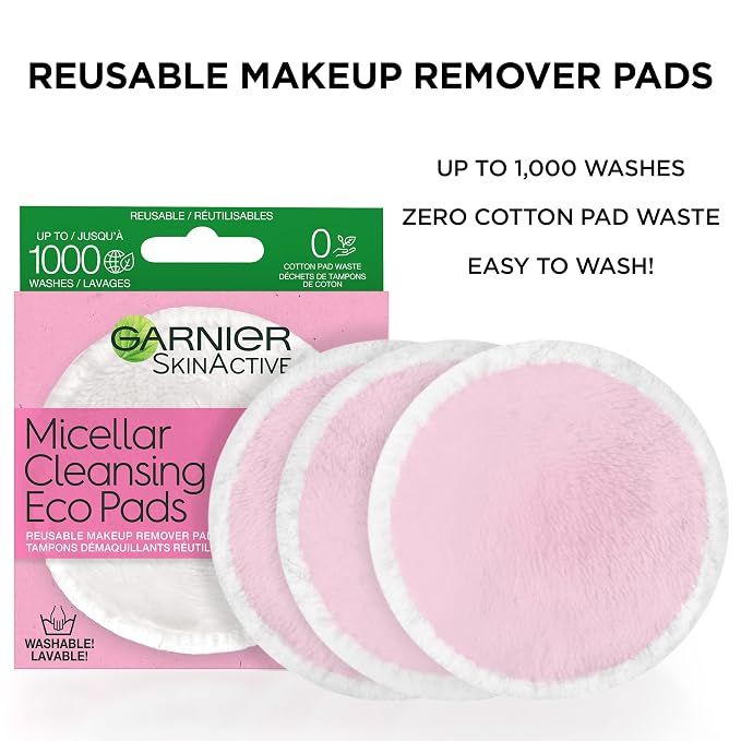 Garnier Micellar Cleansing Eco Pads, 3 Ultra-soft Microfiber Pads - Image 3