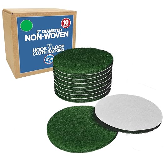 5" Abrasive Pad Hook & Loop Round Non-Woven Surface Prep Discs by PeachtreeWoodworkingSupply