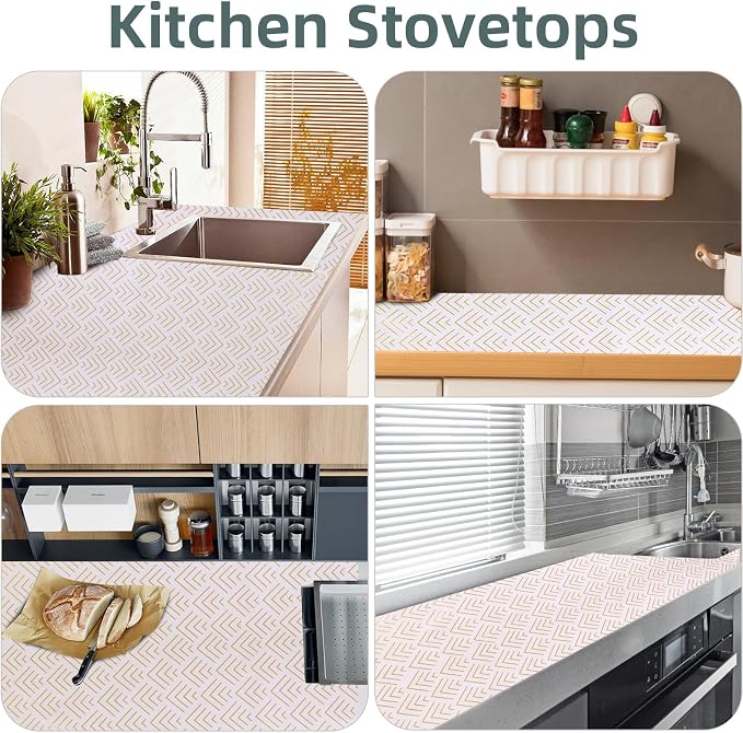 Shelf Liner for Kitchen Cabinets Non Adhesive Drawer Liner Non-Slip Thickened - Image 6