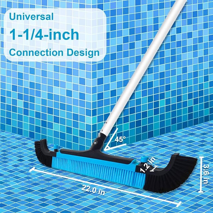 Poolvio 22" Extra-Wide Pool Brush Head, Heavy-Duty Pool Scrubber Brush - Image 6