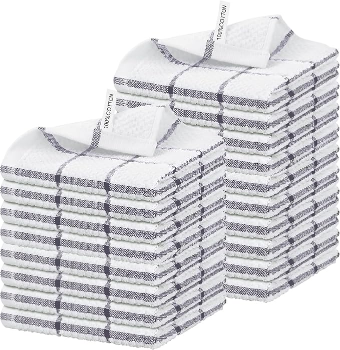Nialnant 18 Pack Kitchen Towels, 100% Cotton Dish Towels by Nialnant