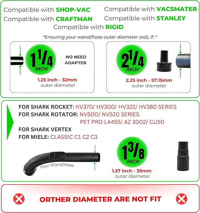 for Shop Vac Upgraded Vacuum Brush Attachment - Image 5
