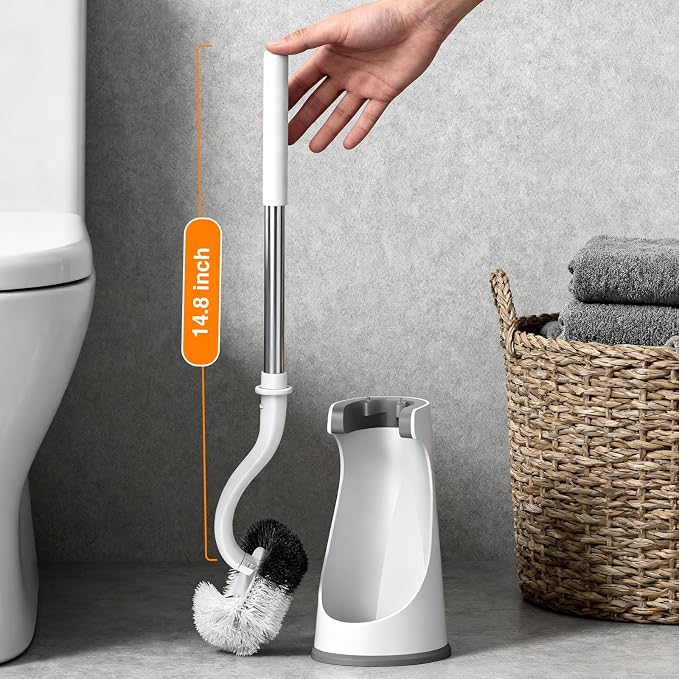 Lefree Toilet Brush and Holder Set, Bathroom Cleaner Brush Set, Curved Design - Image 4