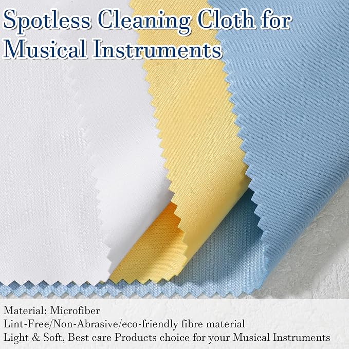 TIESOME 6 Pack Guitar Cleaning Cloth, Trumpet & Sax, Lint Free Instrument - Image 3