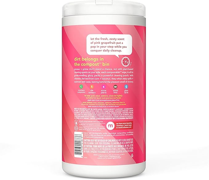 Method All-Purpose Cleaning Wipes, Compostable - Image 2
