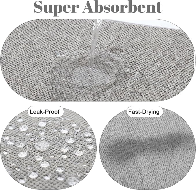 Microfiber Small Dish Drying Mat, 11.8x15.7 Inch Absorbent Dish Drainer Kitchen - Image 3