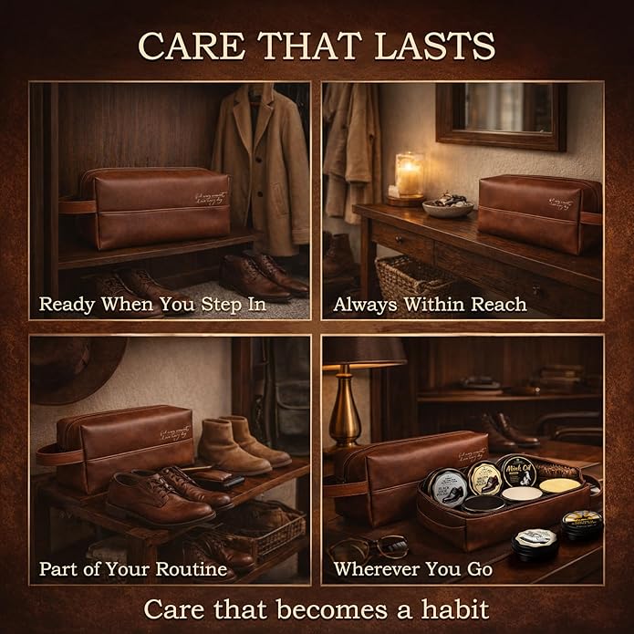 Shoe Care Kit – 16-in-1 Leather Shoe Polish, Cleaning & Conditioning Kit - Image 5