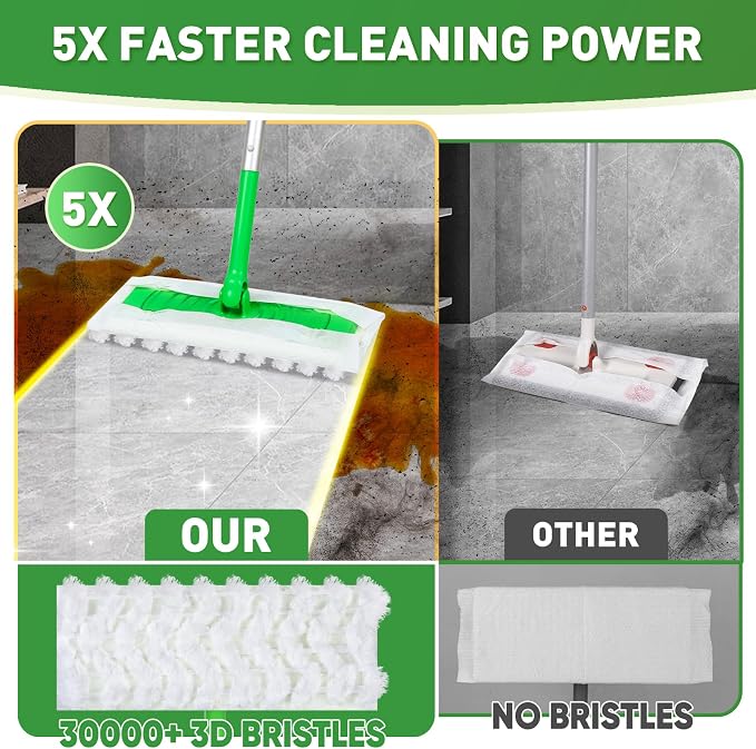 100ct Dry Sweeping Cloths for Swiffer Sweeper Mop, Heavy Duty Microfiber Duster - Image 2