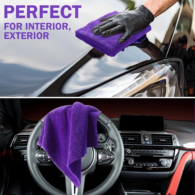 Tallew 15 Pcs 15 Pcs Car Microfiber Towels Buffing Drying Wash Cleaning Cloths - Image 3