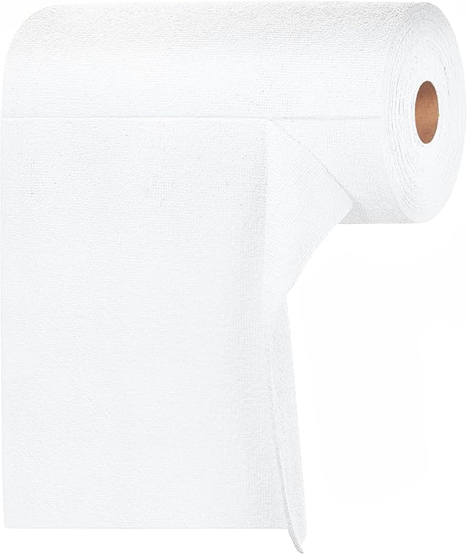 Tear-A-Rag Roll -50 Pack, 12 x 12 Microfiber Cleaning Cloth, Reusable Towels by itanso