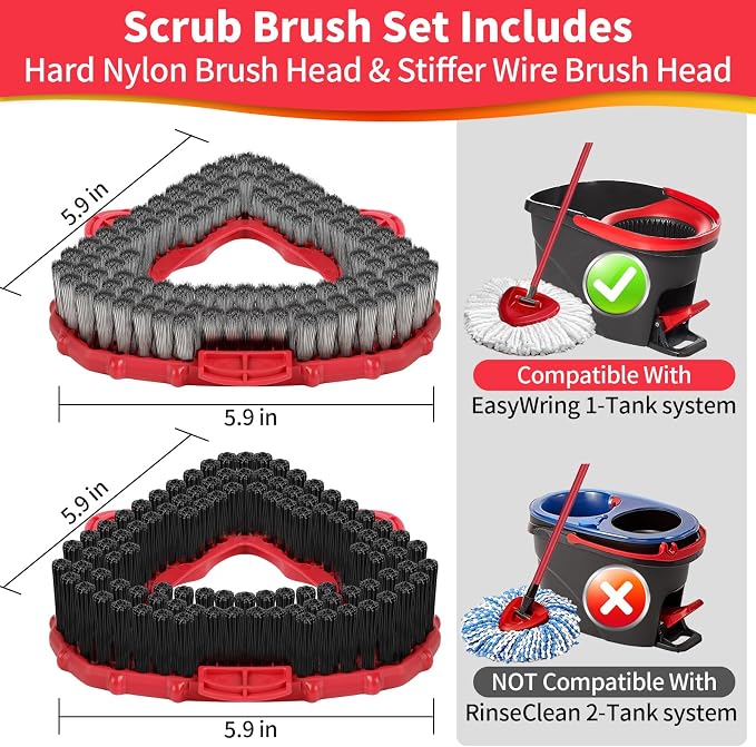 2 Pack Scrub Brush Heads Compatible - Image 2