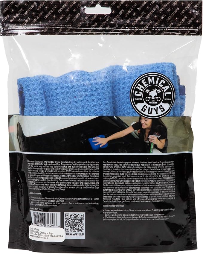 Chemical Guys MIC708 Waffle Weave Glass and Windor Microfiber Towel, RVs & More - Image 3