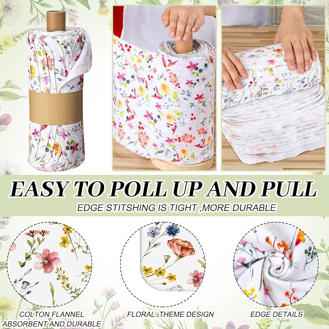 18 Pack Reusable Cleaning Cloths Washable Cotton Kitchen Dish Towels - Image 7