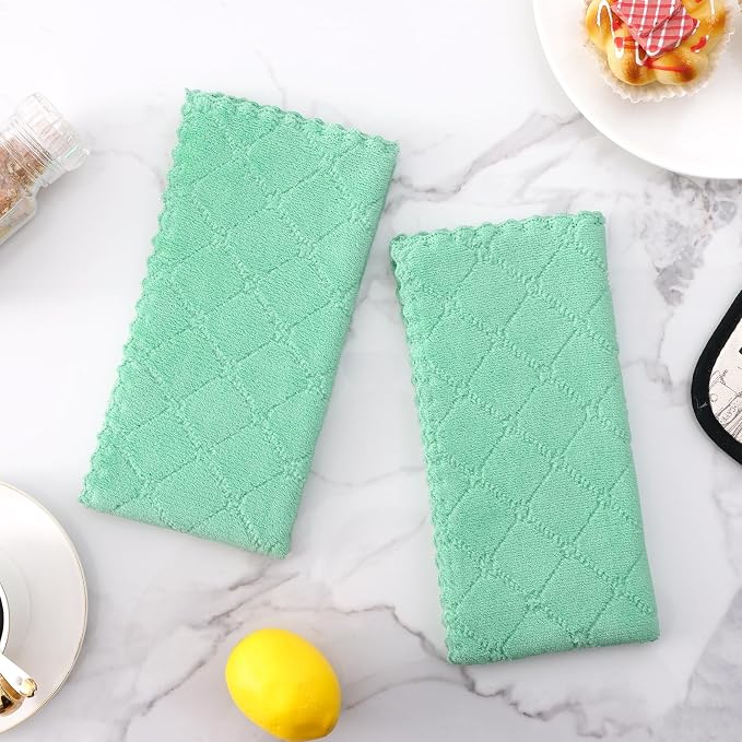 Homaxy 12 Pack Dish Towels for Kitchen, Super Soft and Absorbent Coral Velvet - Image 7