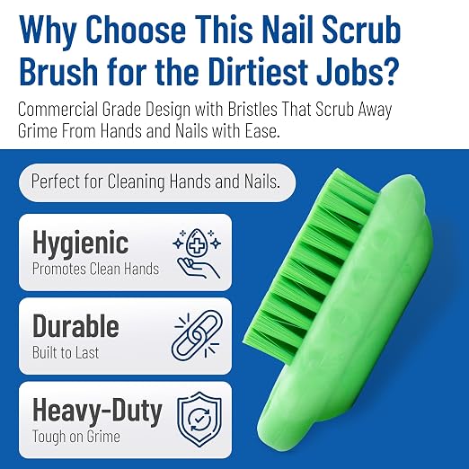 SPARTA Nail Scrub Brush Commercial-Grade, Heavy-Duty Hand and Fingernail Brush - Image 3