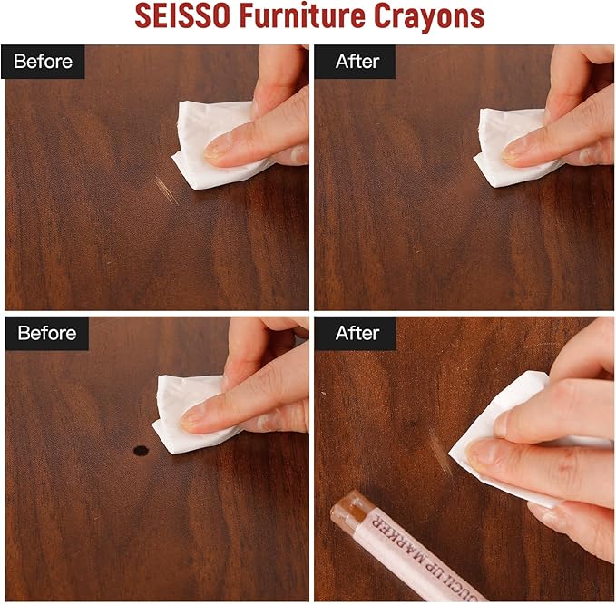 SEISSO Furniture Repair Crayon, Scratch Repair Wax, Furniture Marking Repair - Image 4