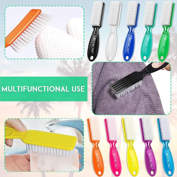 10 Pcs Handle Grip Nail Brush, NICEMOVIC Hand Fingernail Cleaner Brush Manicure - Image 7